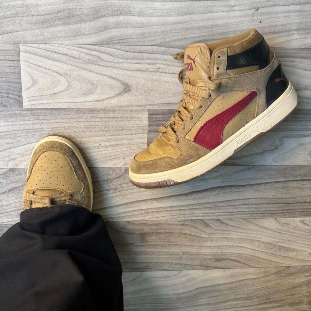 Puma Slipstream Mid Retro Brown Suede High Top Sneakers 395130-01